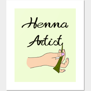 Henna Artist with Henna Cone Posters and Art